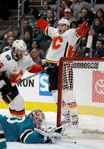 Flames use fast start to beat Sharks 6-2