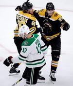 Marchand scores in OT to lift Bruins over Stars 2-1