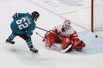 Sharks top Red Wings 4-3 in shootout for sixth straight win