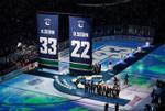 Canucks honour Daniel and Henrik Sedin with jersey retirement ceremony